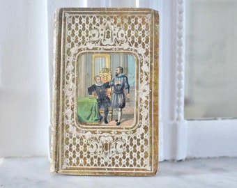 French Cartonnage - Decorative Gilt Book - 19th Century - Antique Book - Gilded Book - Romantic Book