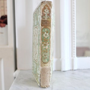 French Cartonnage Decorative Gilt Book 19th Century Antique Book Gilded Book Romantic Book image 3