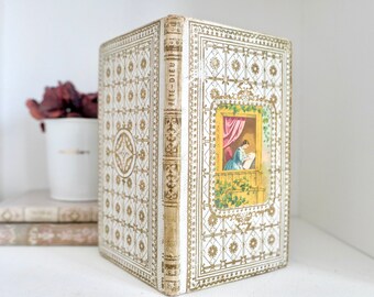 French Cartonnage - Decorative Gilt Book - 19th Century - Antique Book - Gilded Book - Romantic Book