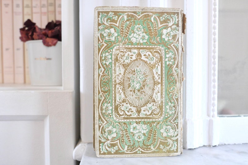 French Cartonnage Decorative Gilt Book 19th Century Antique Book Gilded Book Romantic Book image 2