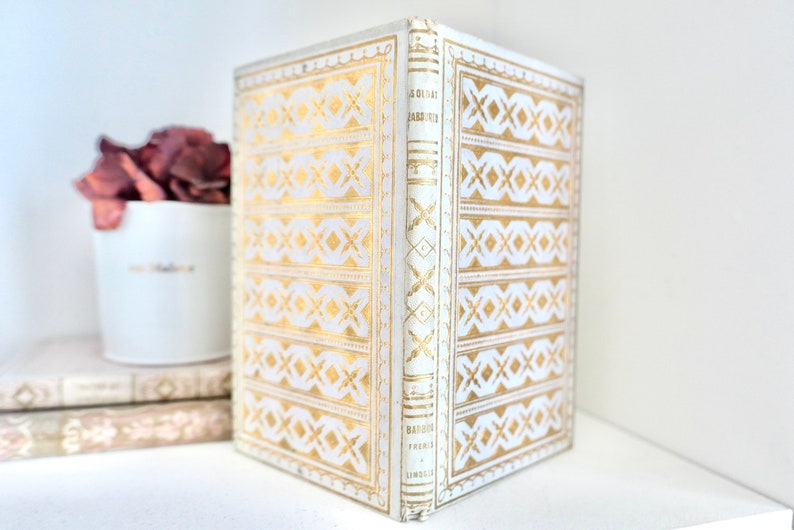 French Cartonnage Decorative Gilt Book 19th Century Etsy