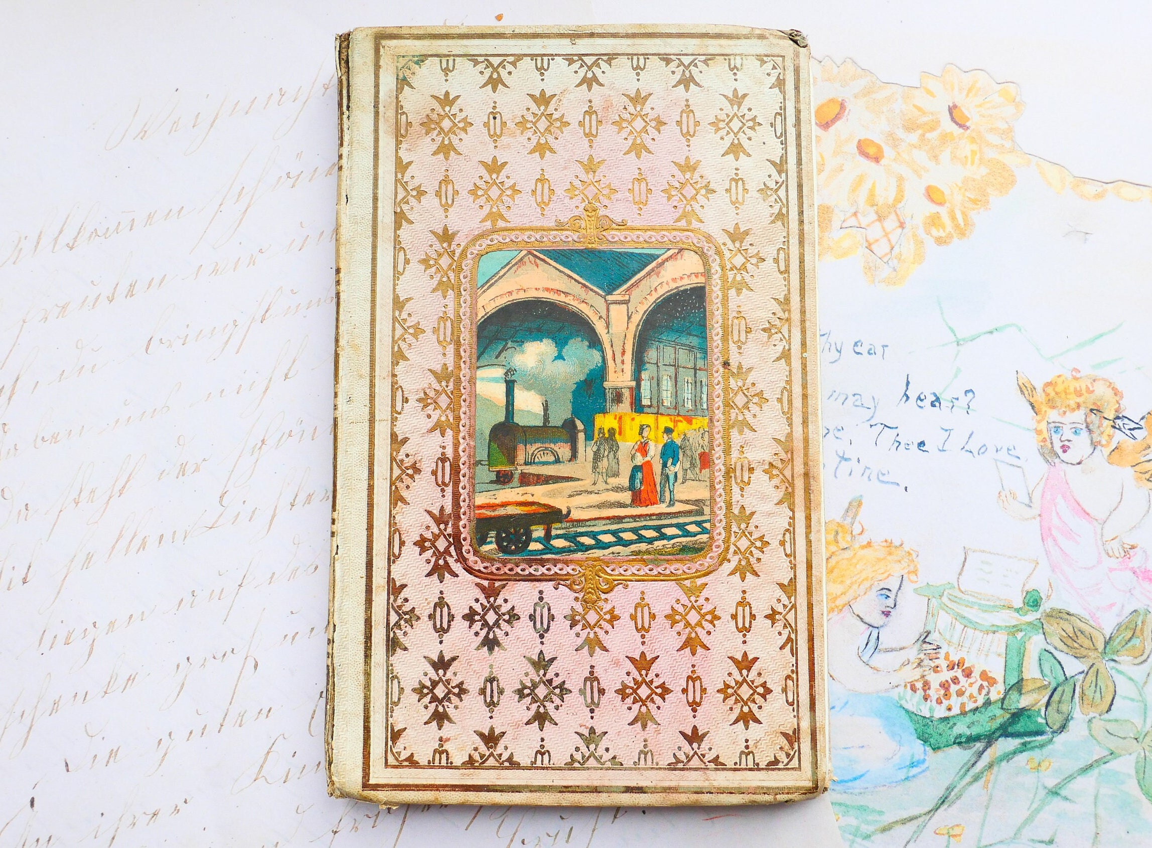 Antique Cartonnage Book - Etsy