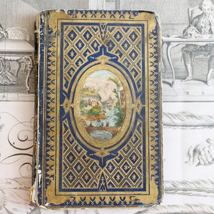 French Cartonnage - Decorative Gilt Book - 19th Century - Antique Book - Gilded Book - Romantic Book