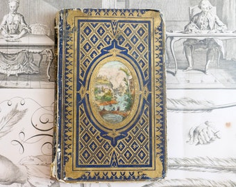 French Cartonnage - Decorative Gilt Book - 19th Century - Antique Book - Gilded Book - Romantic Book