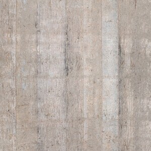 Op de afbeelding: Verticale houten planken met een verweerde textuur in grijstinten en beige. De planken vertonen zichtbare nerven en onvolkomenheden, wat een rustieke, verouderde uitstraling geeft. De afbeelding toont een neutrale, getextureerde achtergrond.