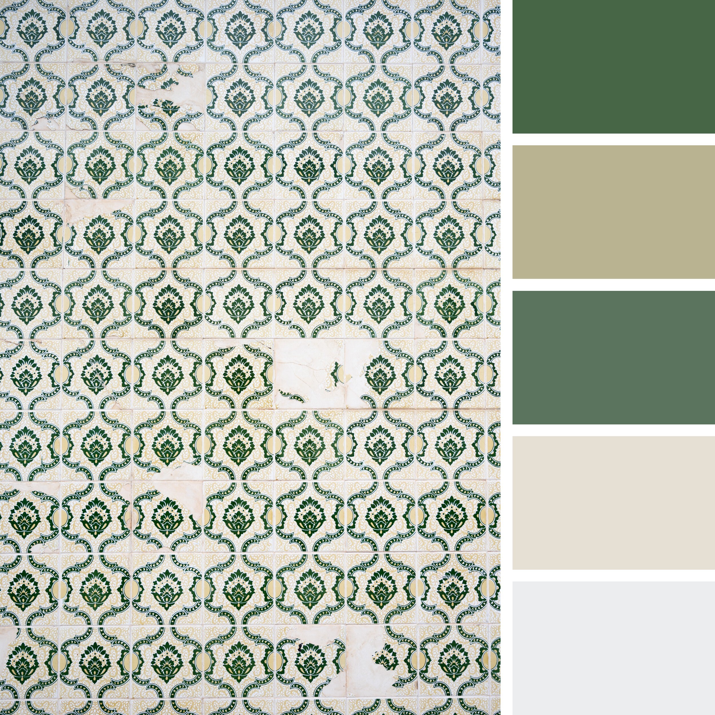 緑の花のタイルの背景、ML861、デジタル背景、タイルの背景、緑の背景、食べ物の写真の背景 - Etsy 日本, image size:2500x2500