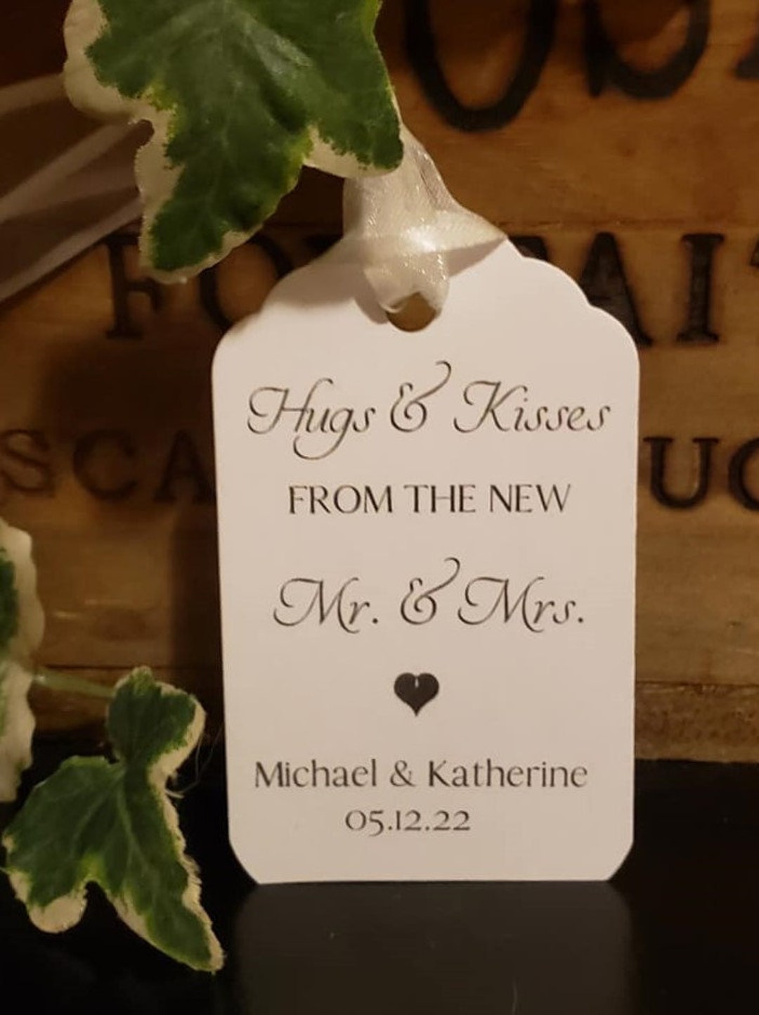 Hugs and Kisses Wedding Favor Tags White Tags 110 Lb. Cardstock  Personalized Wedding Favor Tags, Mr and Mrs Favor Tags, Tags Only, Ribbon -  Etsy, image size:1080x1443