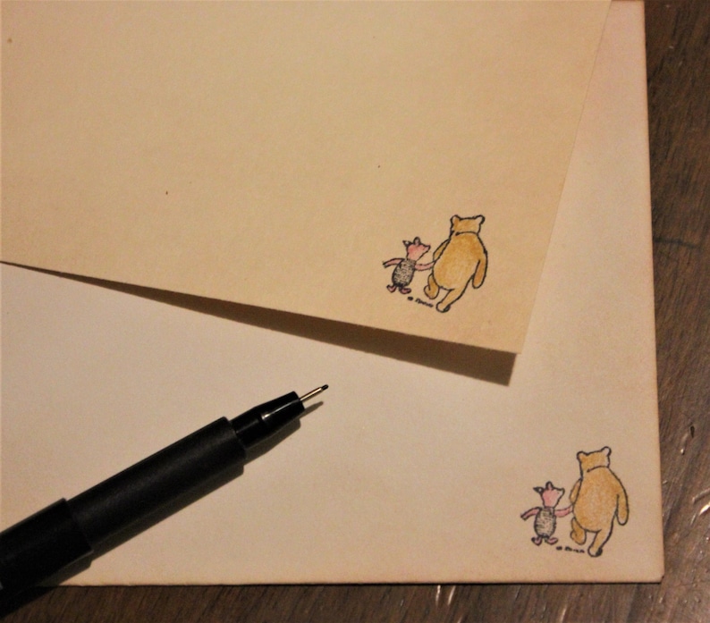Classic Winnie the Pooh Card If I Live To Be A Hundred Vintage Style Folded Card Blank Inside Coordinating Vintage Envelope