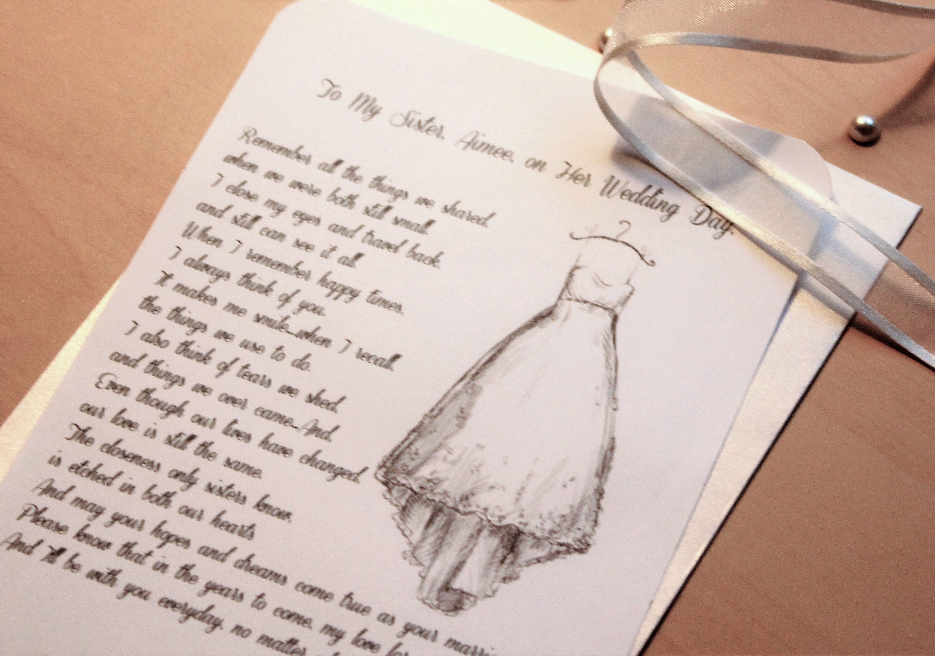 A mi hermana en su día de la boda personalizado tarjeta de | Etsy