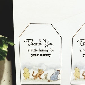 Winnie the Pooh Favor Tags A Little Hunny for Your Tummy Pooh Favor ...