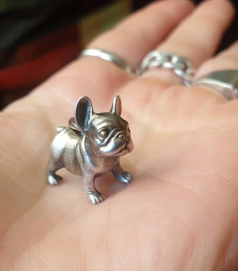 Hippie Pendant Puppy Vintage Boho Jewelry French Bulldog Necklace Women Hippie Pendant Puppy Vintage Boho Jewelry French Bulldog Necklace Women
