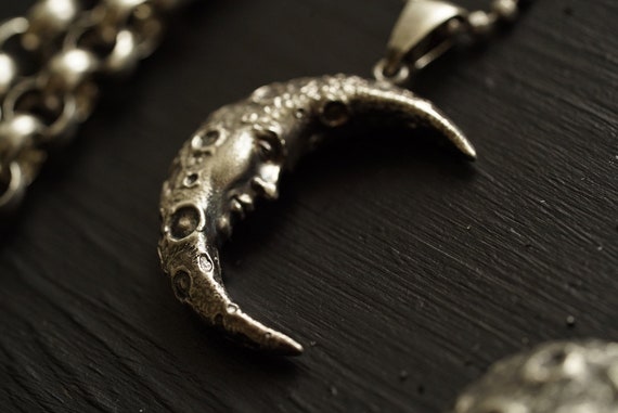 Collana Luna / Collana Luna Crescente / Ciondolo in argento