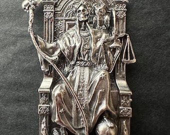 Santa muerte sterling silver pendant necklace goth jewelry Custom necklace aesthetic jewelry handmade gift
