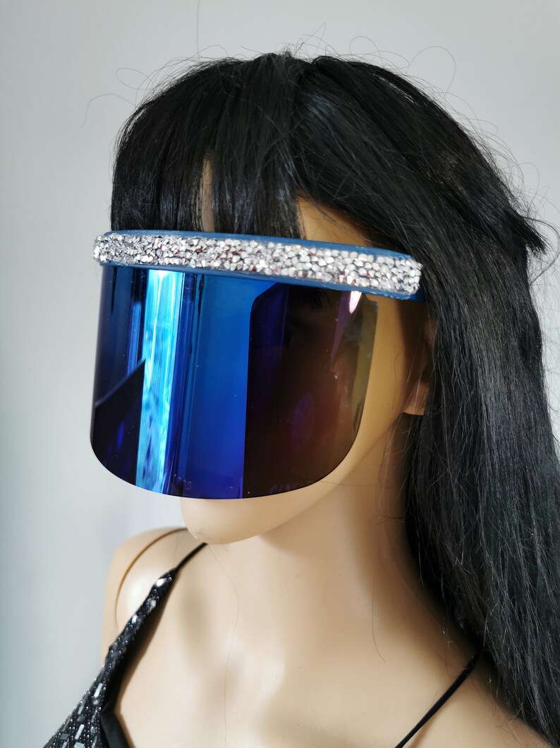 Mirrored Sunglasses / Visor available in 4 colours of lenses. Etsy