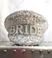 Bride Hat handmade in the UK. White sequin with crystal details - great for hen parties.  A wonderful gift idea for the bride to be. 