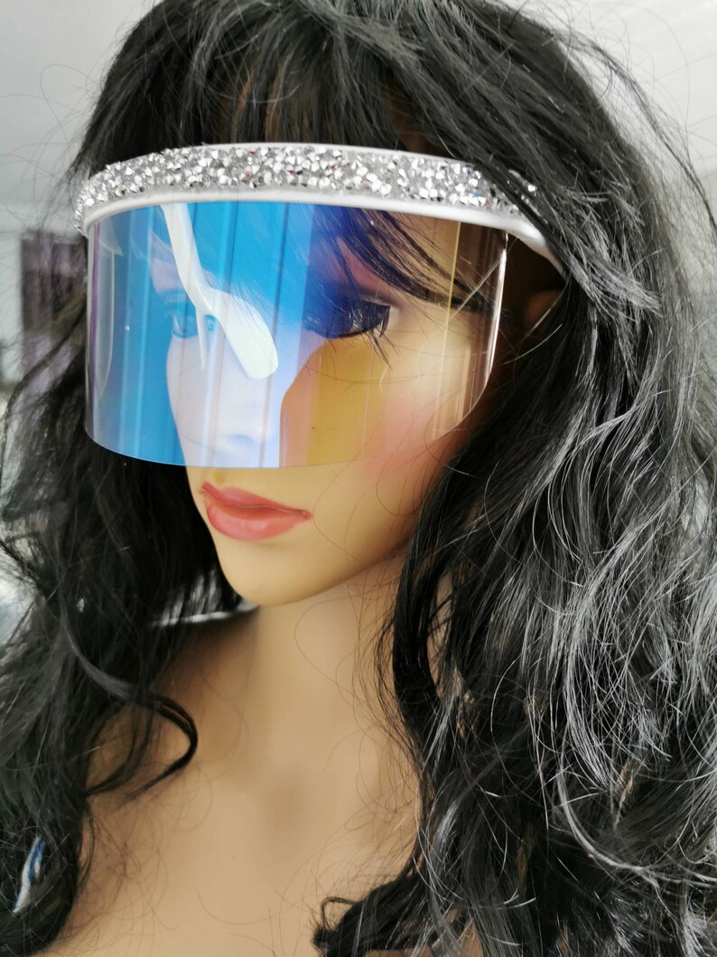 Mirrored Sunglasses / Visor available in 4 colours of lenses. Etsy