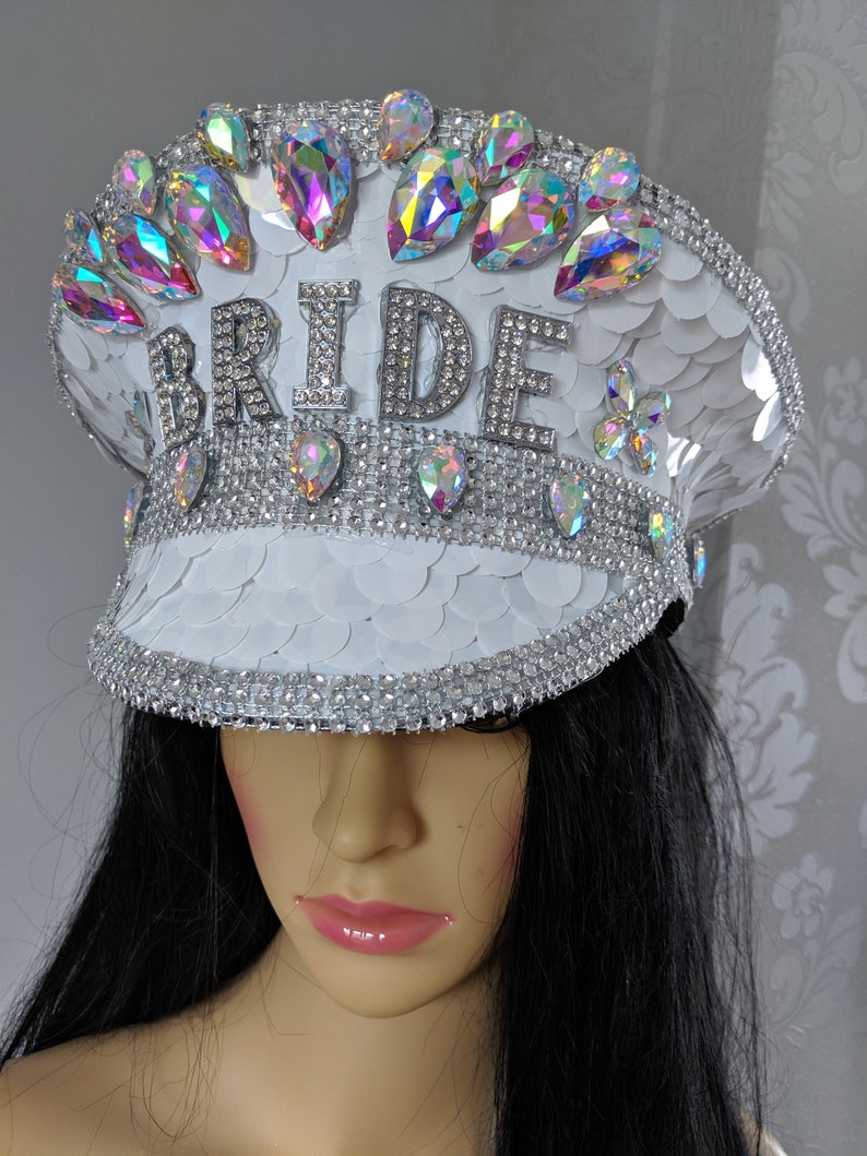 Bride hat Hen night Party Hat Hen Party Military hat Rave Etsy