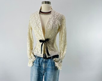 cream lace jacket next