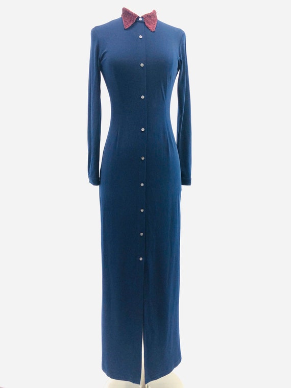 Navy blue maxi dress