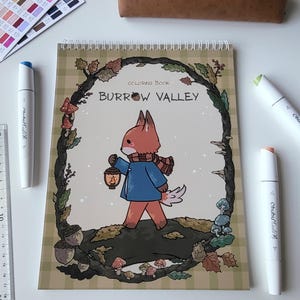 BURROW VALLEY Coloring Book Volume 1: 20 pages in total to color! Activity Book, Stress Relief, Color Therapy, Kids and Adult Gift