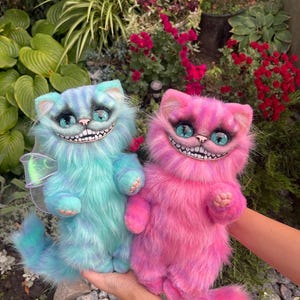 作家様 テディベア チェシャ猫 チェシャ猫のふわふわリアルなおもちゃ ピンク - Etsy 日本