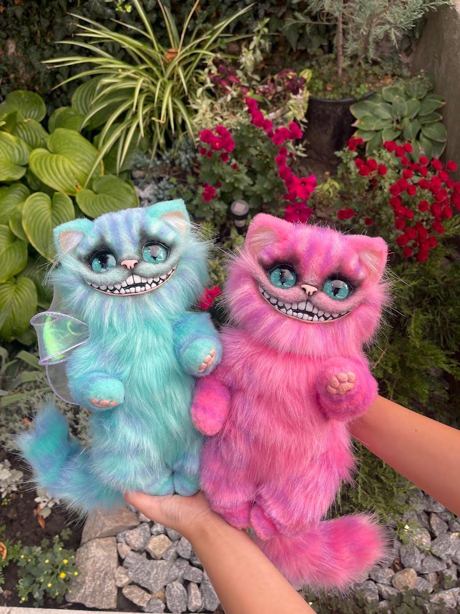 Cheshire Kitten Fluffy Realistic Toy - Etsy