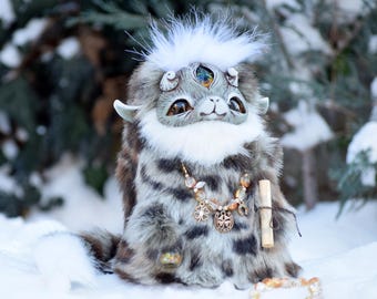 Handcrafted  Fantasy Creature – Guardian of Luck Amulet