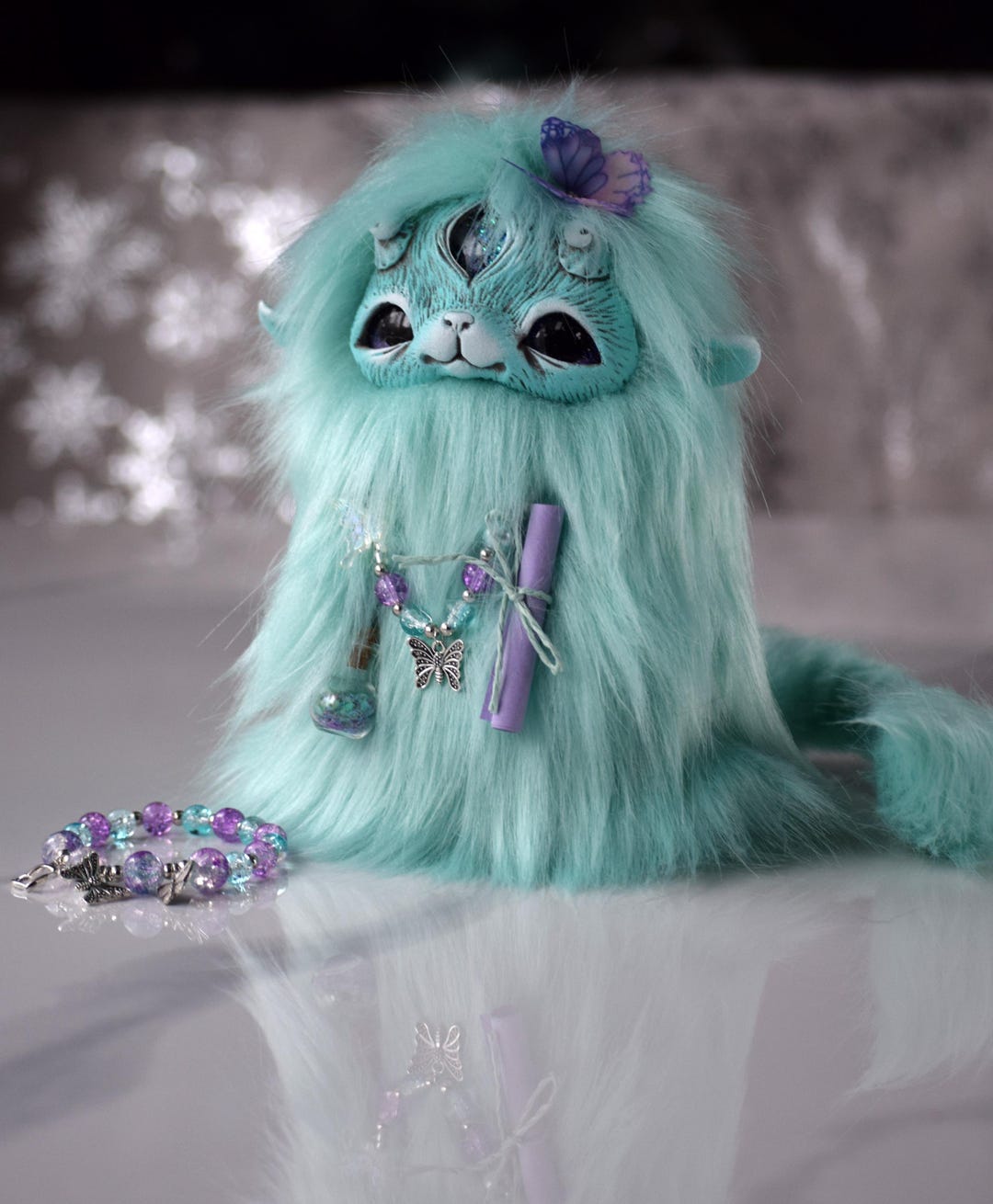 Handmade Faux Fur Fantasy Creature: Magical Home Decor - Etsy