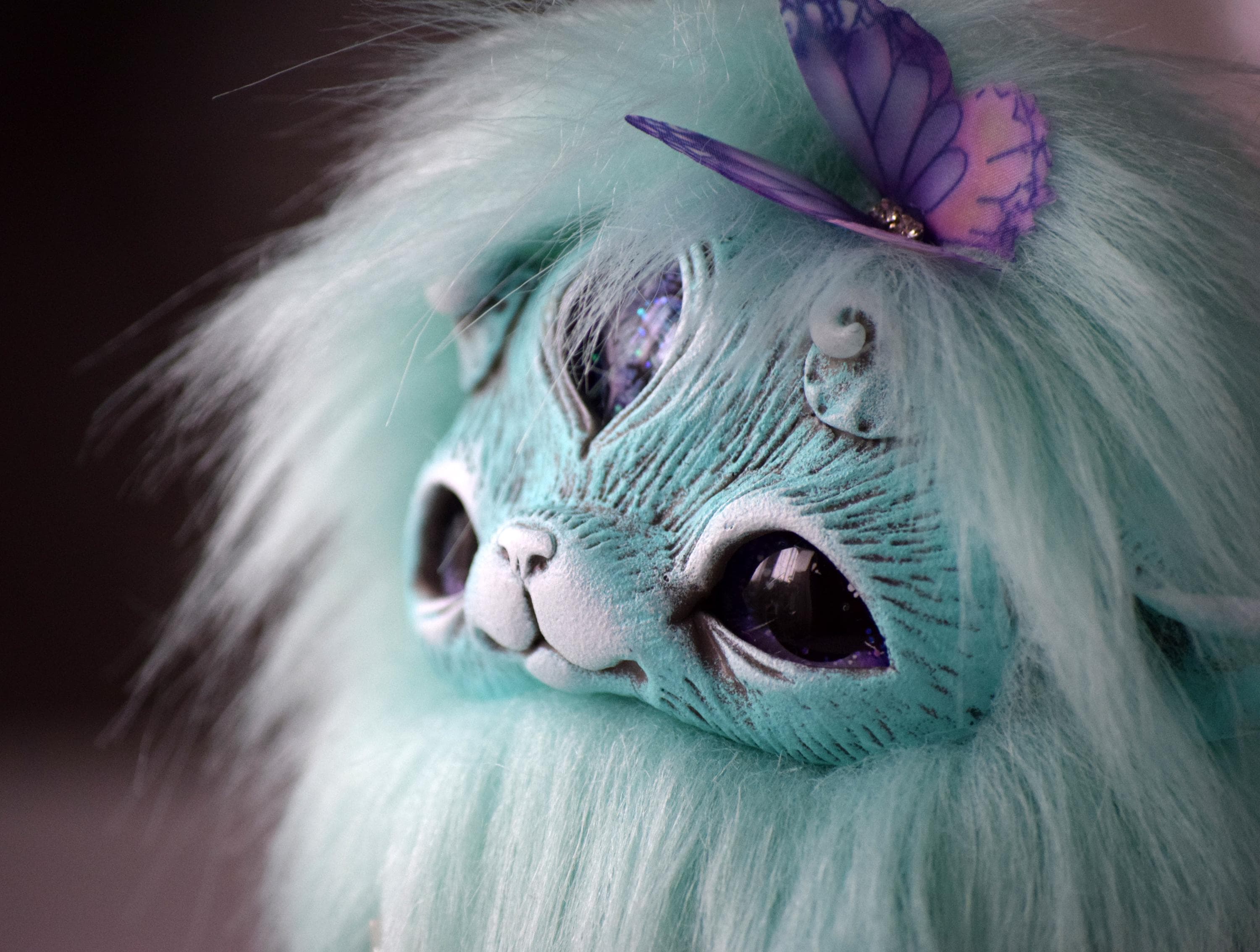 ファンタジー生物ドールFurry Doll ハンドメイド Handmade Faux Fur Fantasy Creature: Magical Home Decor - Etsy