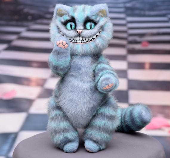 Handmade Cheshire Cat Art Doll – Wonderland Fantasy Decor - Etsy