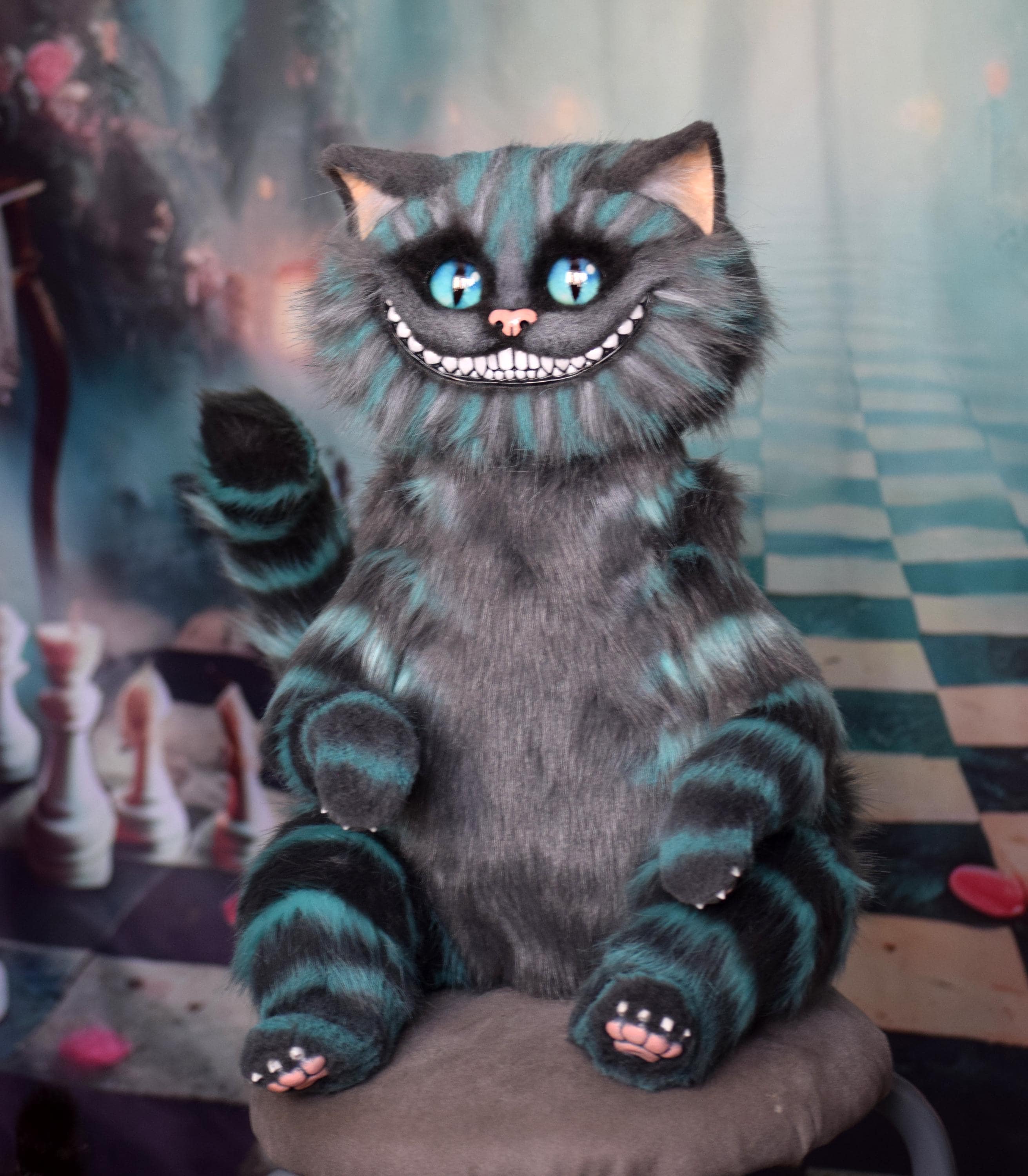 Cheshire Cat Plush Blue - Etsy