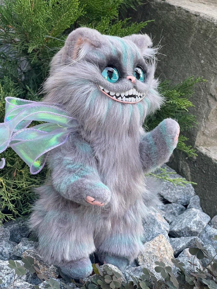 Cheshire Kitten Fluffy Fluffy Realistic Toy Pet OOAK - Etsy