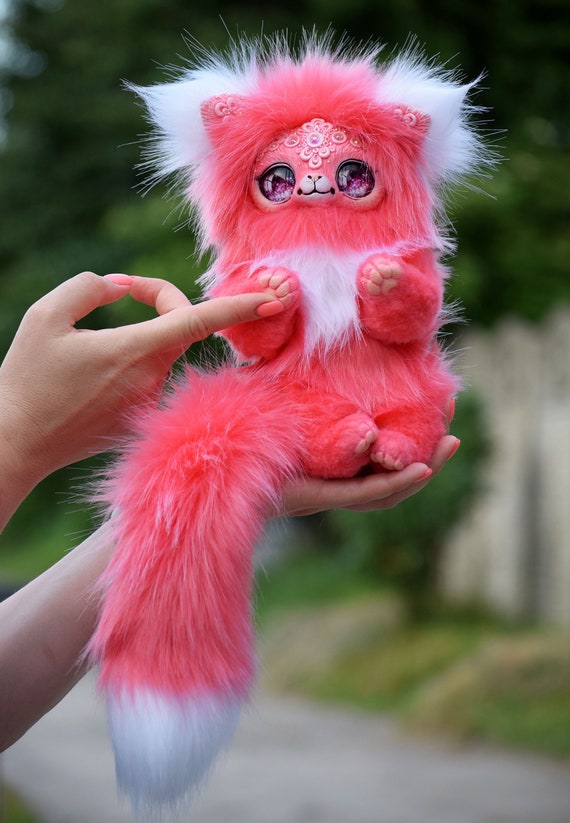 Fantasy Cat Art Doll: OOAK Faux Fur Kitten Plush - Etsy