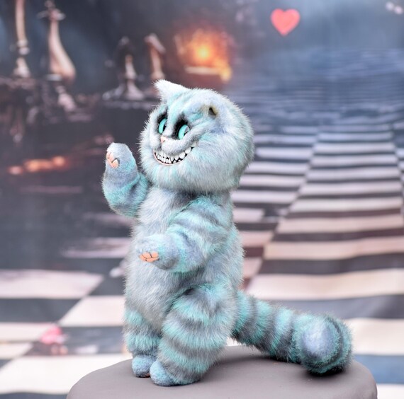 Handmade Cheshire Cat Art Doll – Wonderland Fantasy Decor - Etsy