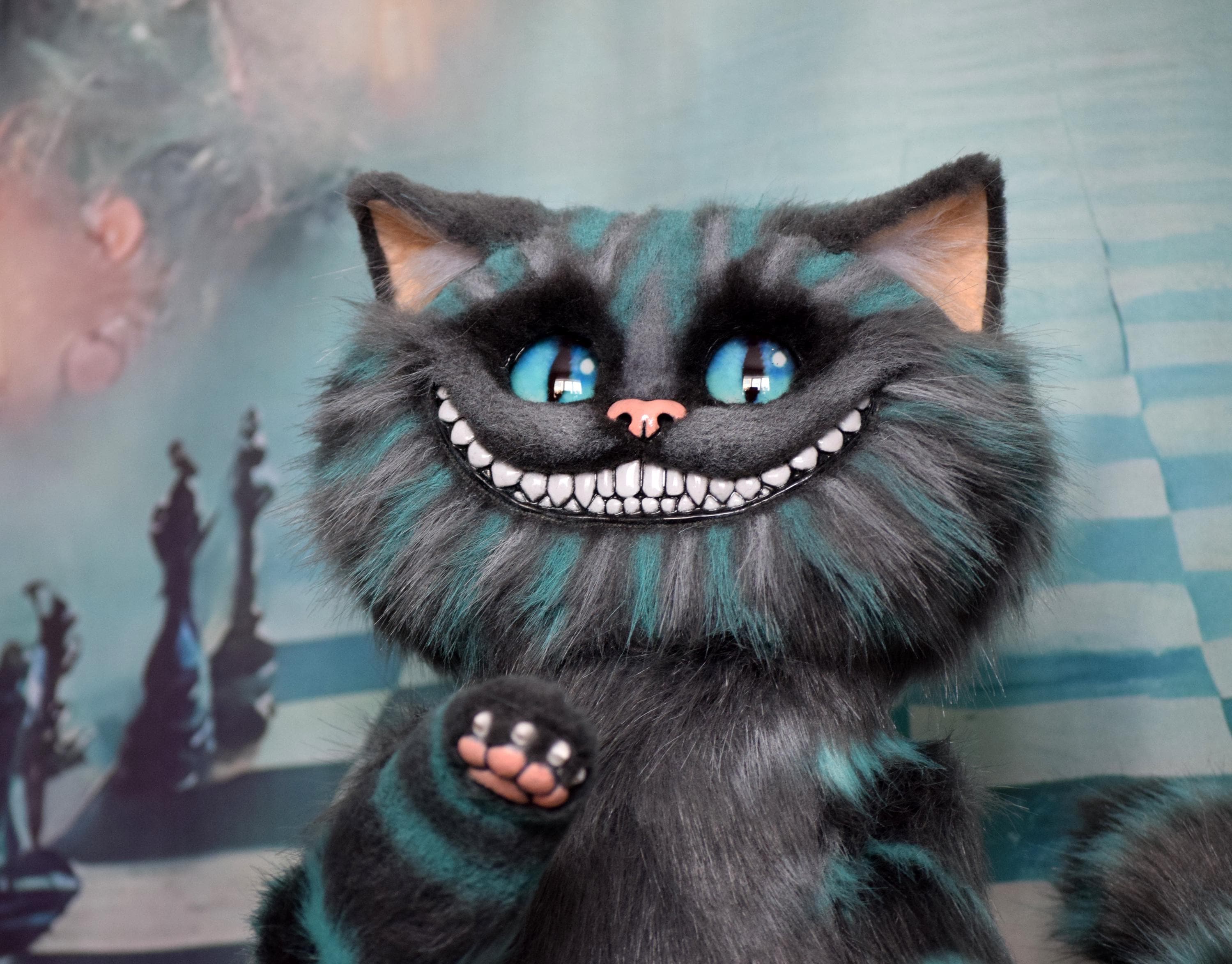 Cheshire Cat Plush Blue - Etsy