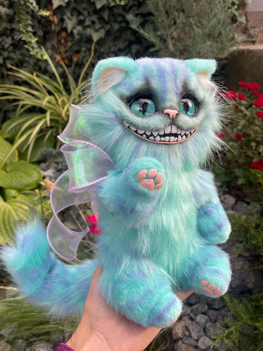 Cheshire Kitten Fluffy Realistic Toy - Etsy