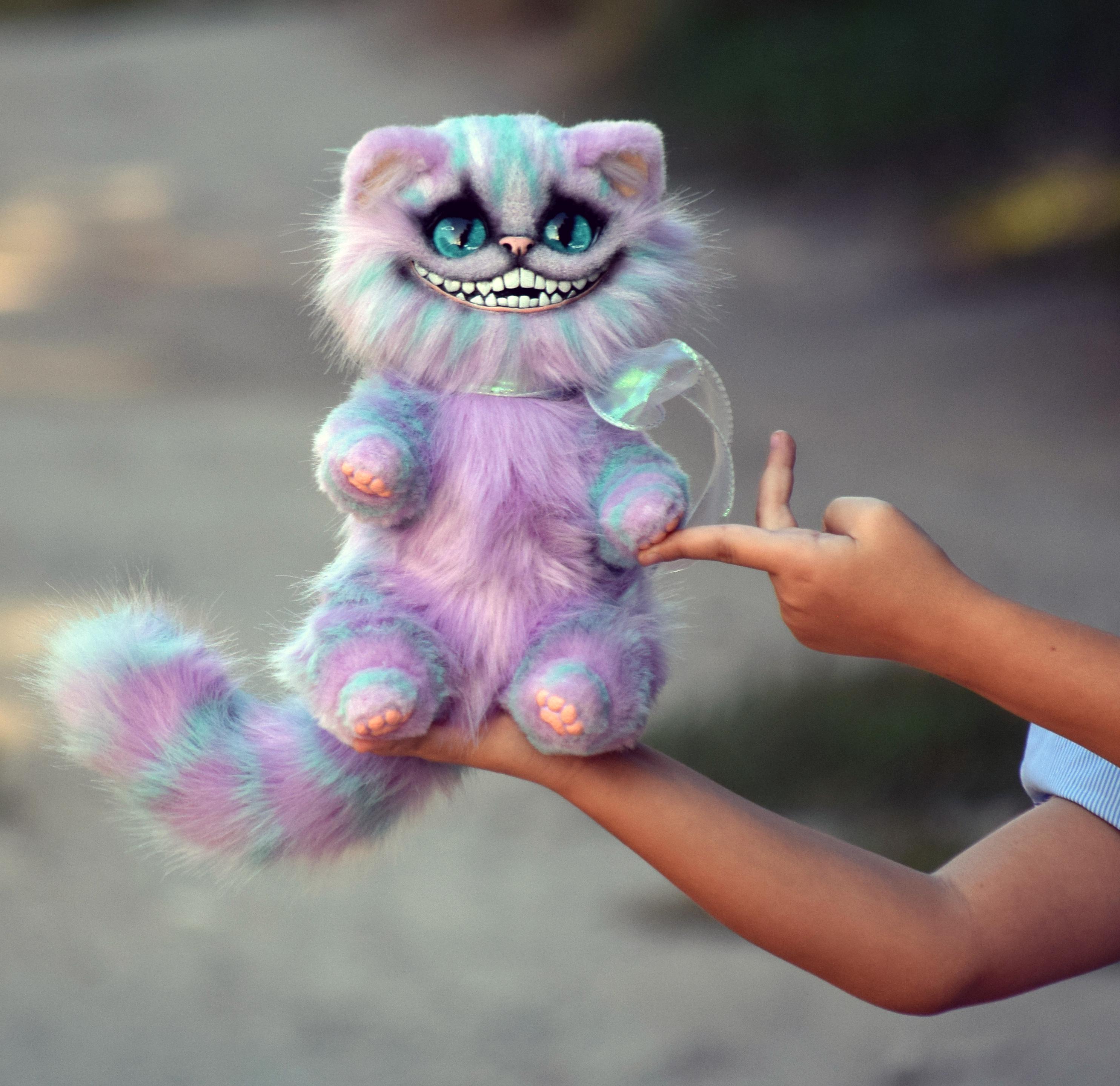 Cheshire Kitten Fluffy Realistic Toy - Etsy