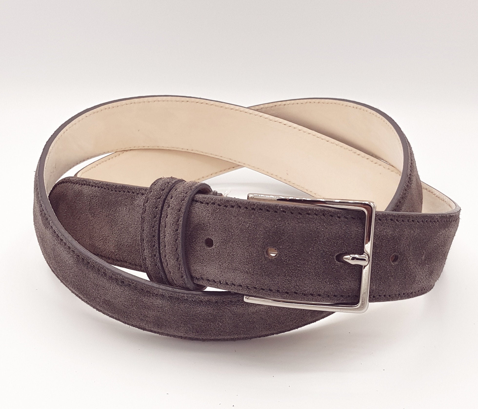 Leather Belt Dark Grey Belt Belt Man Bespoke Belt Handmade Etsy