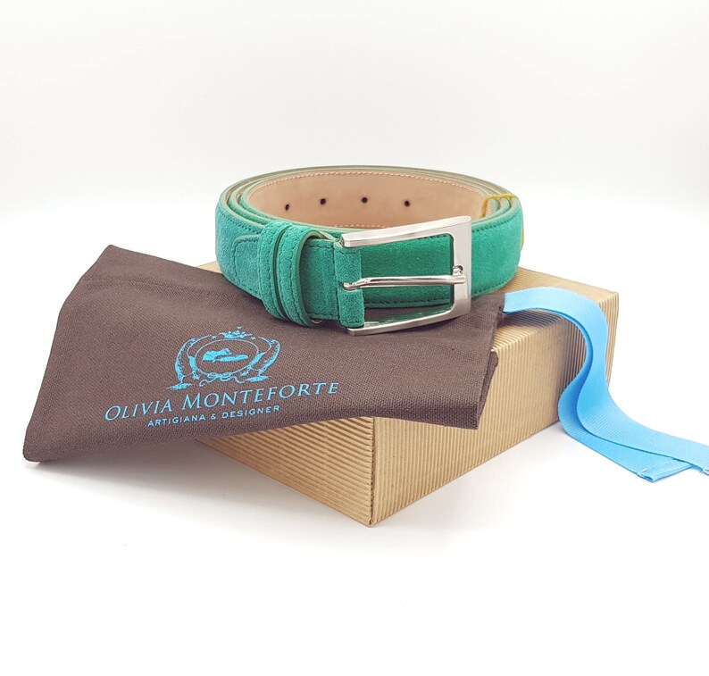 Leather Belt Emerald Green Belt Belt Man Bespoke Belt Etsy