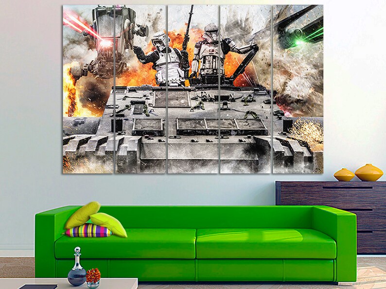 Star Wars Canvas Set Star Wars Wall Art Star Wars Wall Decor Kids Room Decor