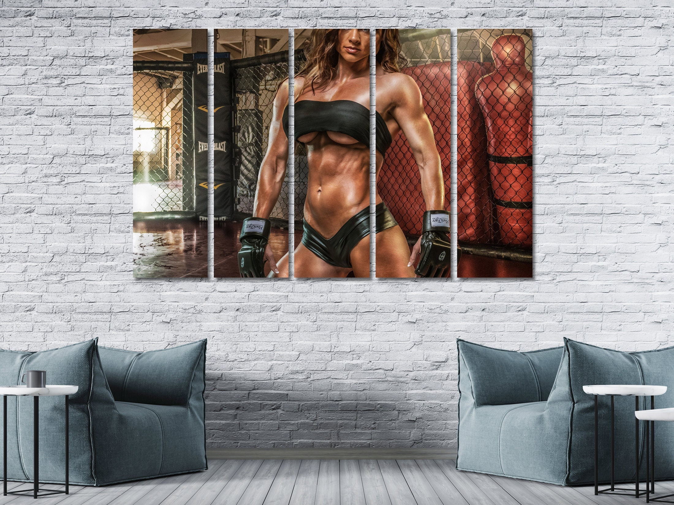  Sexy Bodybuilding Girl Posters Gym Wall Art Gift Sexy Woman  Fitness Sports Gym Fitness Lovers Pictures Decor Canvas Painting Posters  And Prints Wall Art Pictures for Living Room Bedroom Decor 24x36in