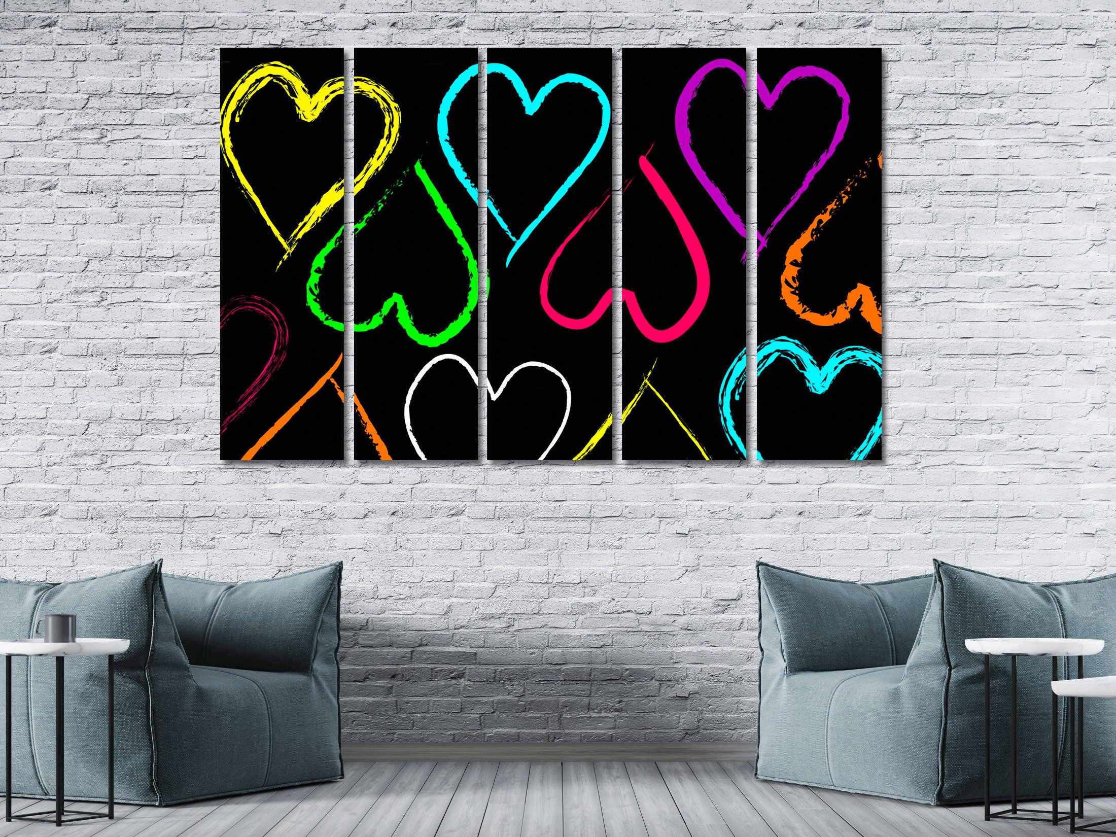 Herz Leinwand Liebesdruck Herz Kunst Dekor Street Art Prints Liebe