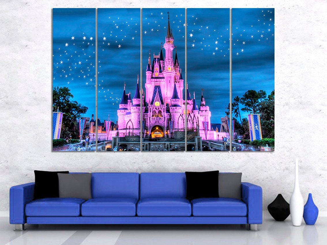 Cinderella Castle Cinderella Castle Canvas Princess Castle Etsy