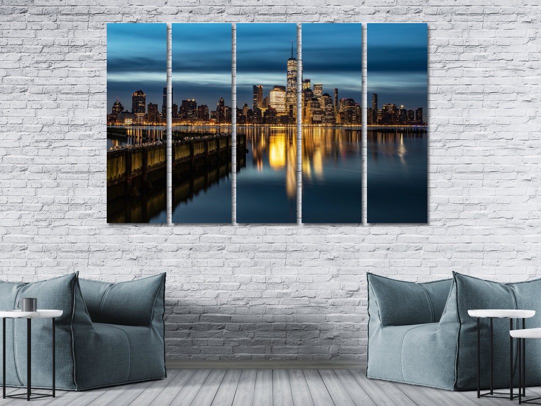 New York City Wall Decor Manhattan Cityscape Wall Decor Home Etsy