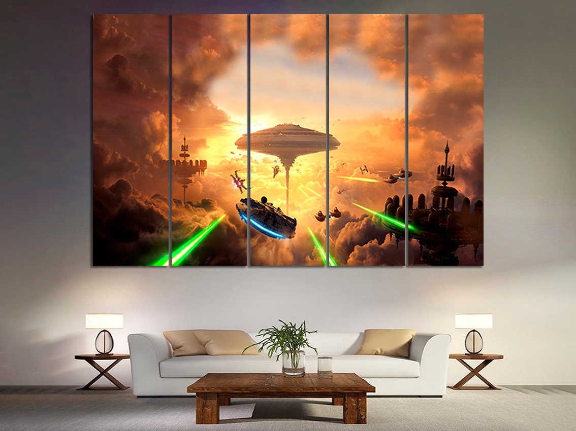 Star Wars Canvas Set Star Wars Wall Art Star Wars Wall Decor Kids Room Decor