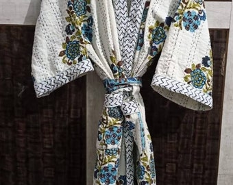 Inverno quimono robe inverno boho jaqueta inverno quimono cardigan cetim quimono quimono robe kantha ponto quimono robe para homem vestido