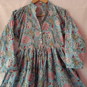 Summer Dress,Pocket Dress,Gift For Her, Indian Cotton Dress,Long Dress,Dress For Women,Block Print Dress,Cotton Dress image 3
