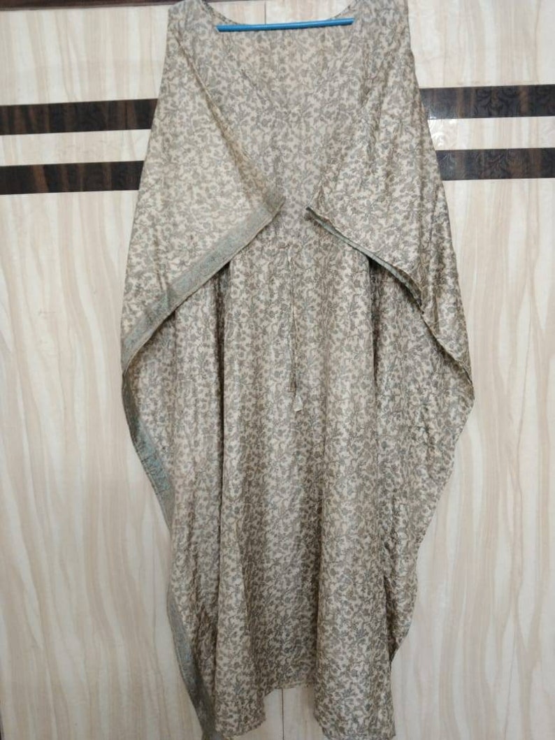 Silk Kaftan Dress Indian Caftan Body Coverups Light Weight Silk Bohemian Kaftan Dress