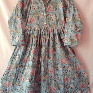 Summer Dress,Pocket Dress,Gift For Her, Indian Cotton Dress,Long Dress,Dress For Women,Block Print Dress,Cotton Dress image 4