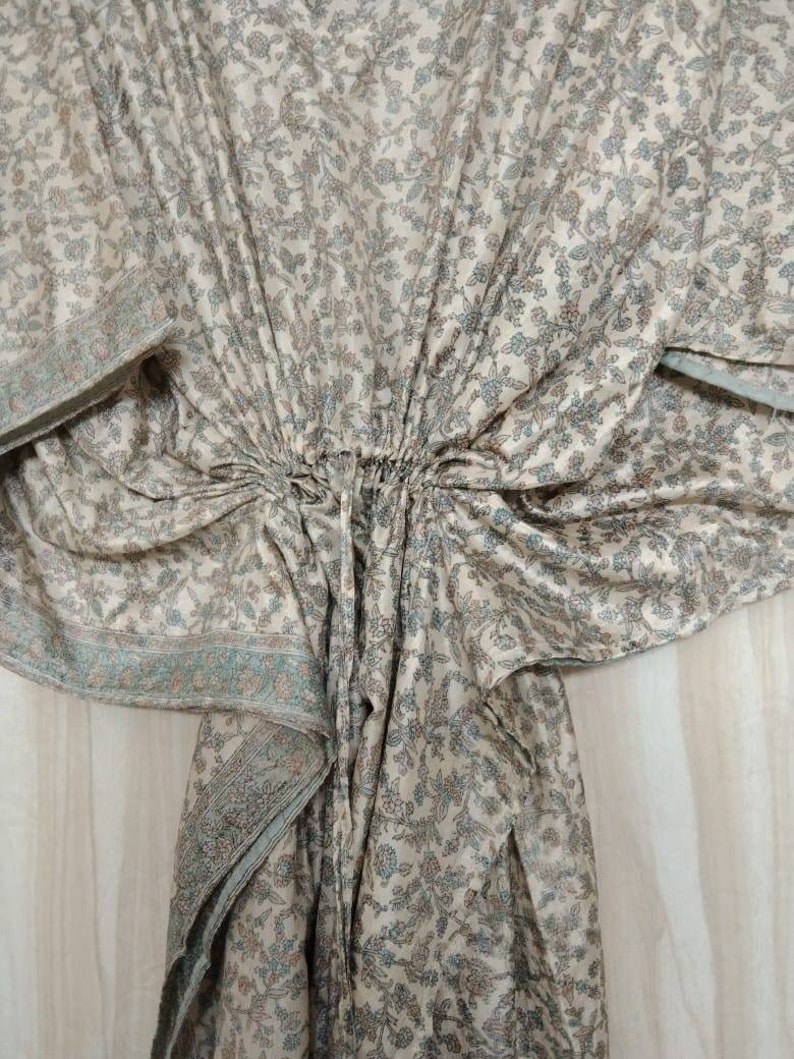 Silk Kaftan Dress Indian Caftan Body Coverups Light Weight Silk Bohemian Kaftan Dress